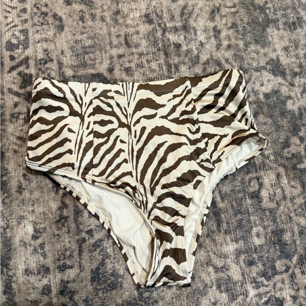 Good American Women's Swimwear zebra print bottoms size 1 small - Picture 1 of 4